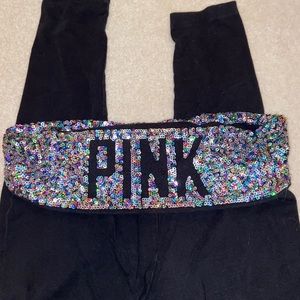 Sparkly PINK yoga pants